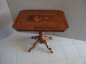 TAVOLINO RETTANGOLARE INTARSIATO STILE SORRENTINO EPOCA 800 cm L80xP55xH75